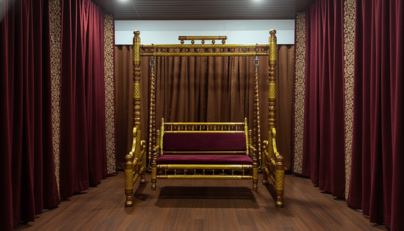 Maharani Inspired Elegant Wooden Jhoola